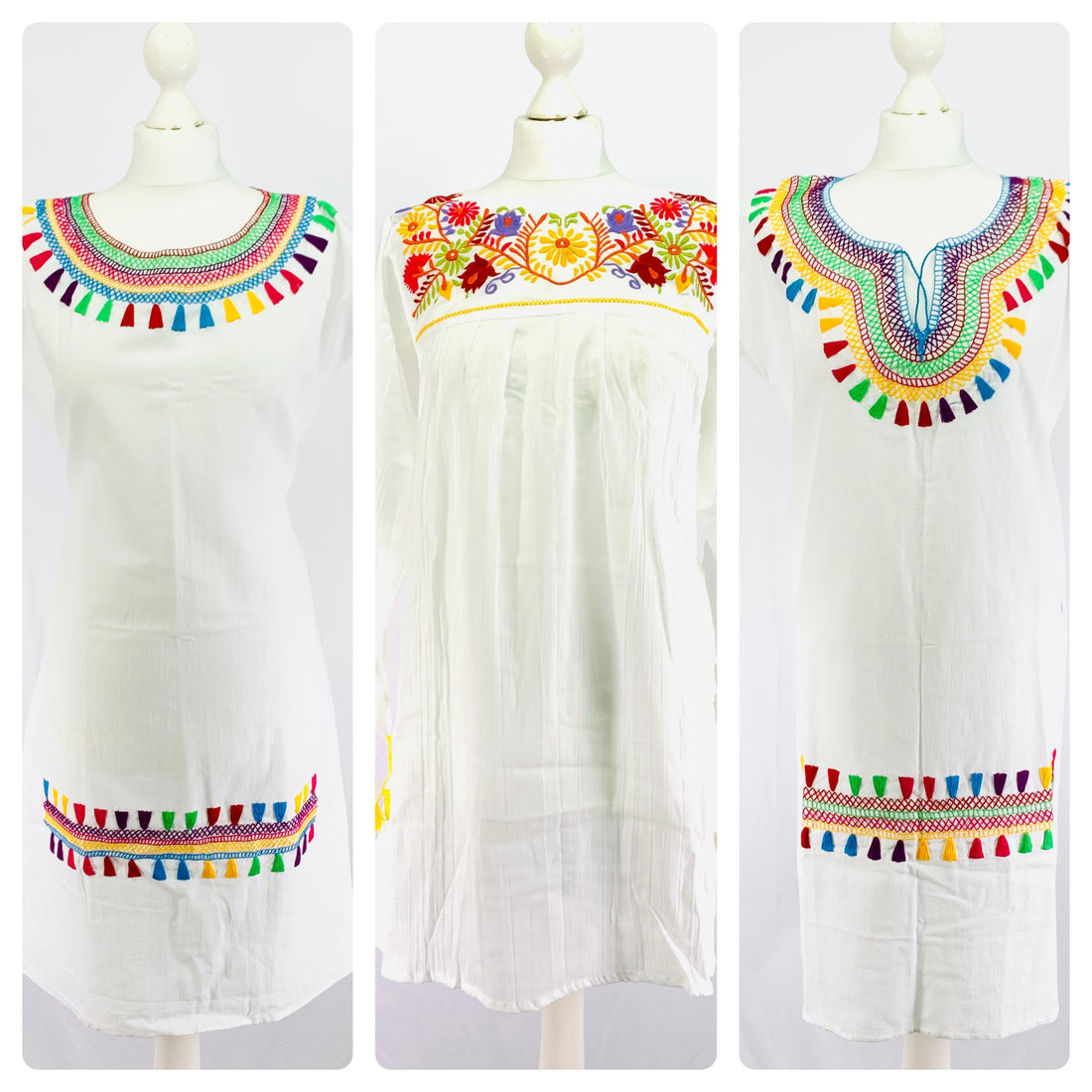 Real Mexican Embroidered Summer Dresses