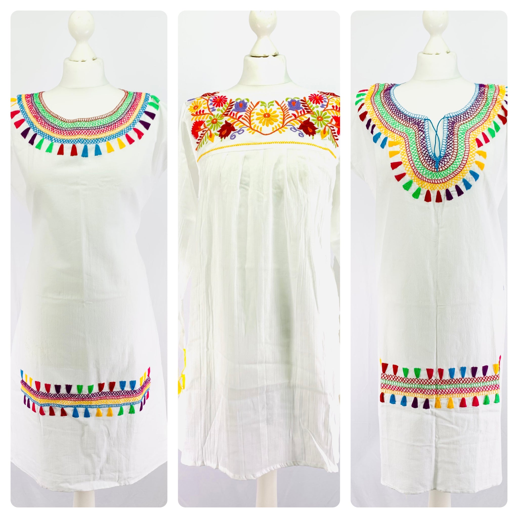Real Mexican Embroidered Summer Dresses