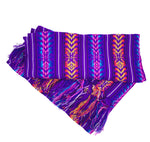 1.9m (6ft 3in) Arrow Design Multi Coloured Artisanal Mexican Rebozo Shawl (190cmx85cm)