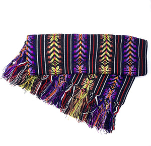 1.9m (6ft 3in) Arrow Design Multi Coloured Artisanal Mexican Rebozo Shawl (190cmx85cm)