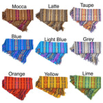 1.9m (6ft 3in) Arrow Design Multi Coloured Artisanal Mexican Rebozo Shawl (190cmx85cm)