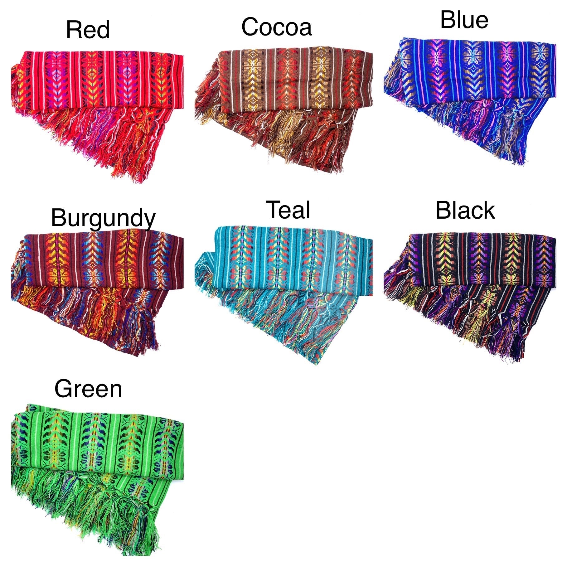 1.9m (6ft 3in) Arrow Design Multi Coloured Artisanal Mexican Rebozo Shawl (190cmx85cm)