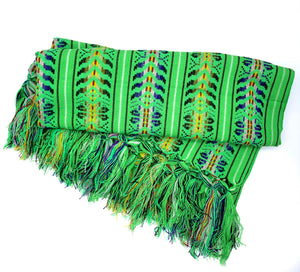 1.9m (6ft 3in) Arrow Design Multi Coloured Artisanal Mexican Rebozo Shawl (190cmx85cm)