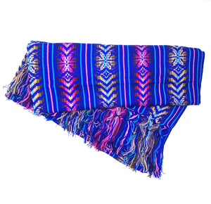 1.9m (6ft 3in) Arrow Design Multi Coloured Artisanal Mexican Rebozo Shawl (190cmx85cm)