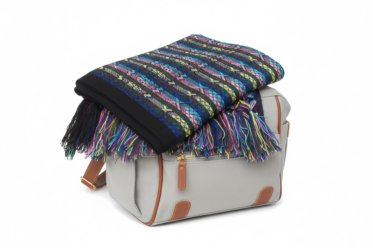 1.9m “Ritmo” Striped Synthetic Mexican Birth Rebozo (6ft 3in)
