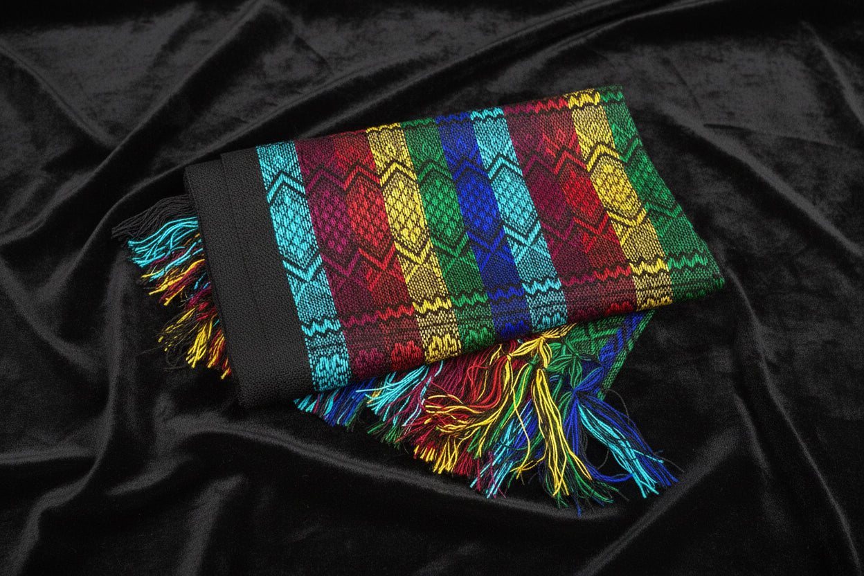 1.9m “Ritmo” Striped Synthetic Mexican Birth Rebozo (6ft 3in)