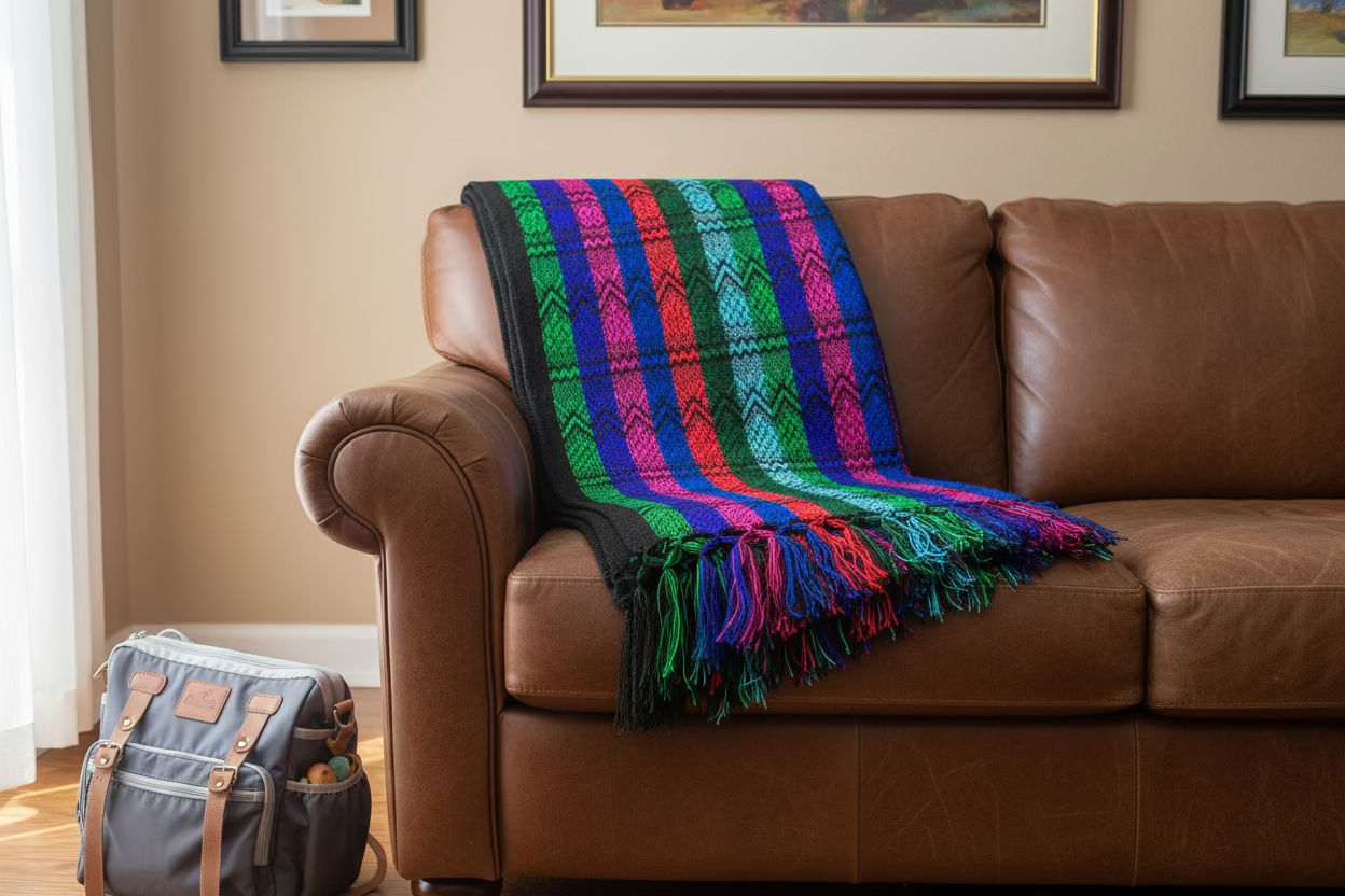 1.9m “Ritmo” Striped Synthetic Mexican Birth Rebozo (6ft 3in)