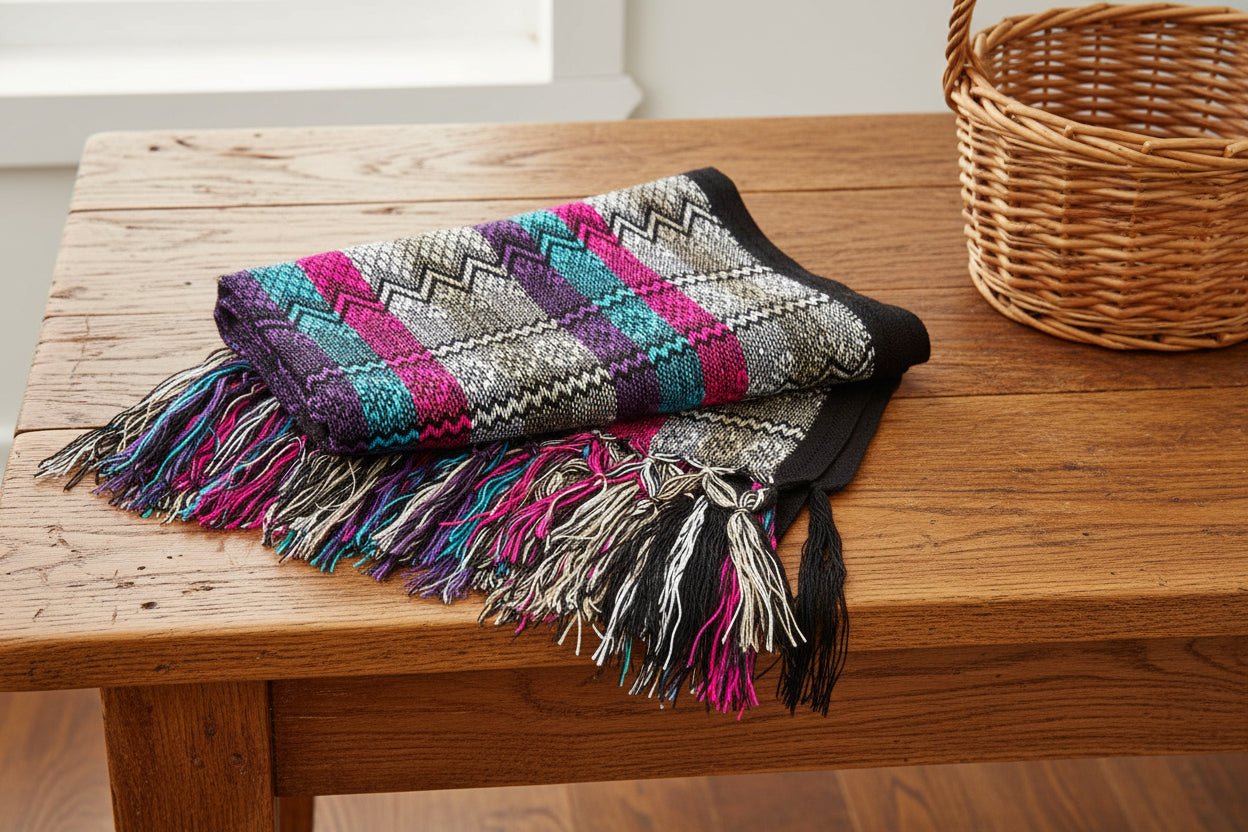 1.9m “Ritmo” Striped Synthetic Mexican Birth Rebozo (6ft 3in)