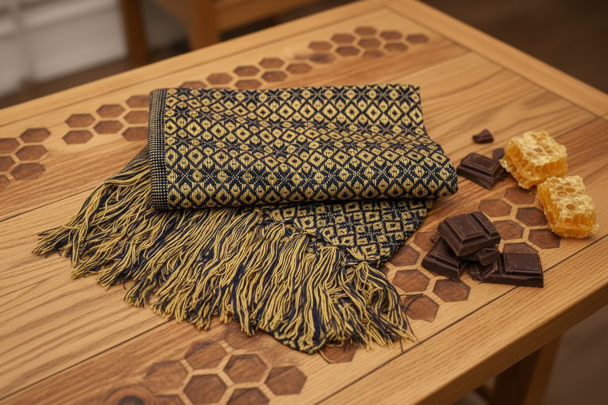 1.9m “Ritmo” Synthetic Mexican Birth Rebozo (6ft 3in) - Diamond Pattern