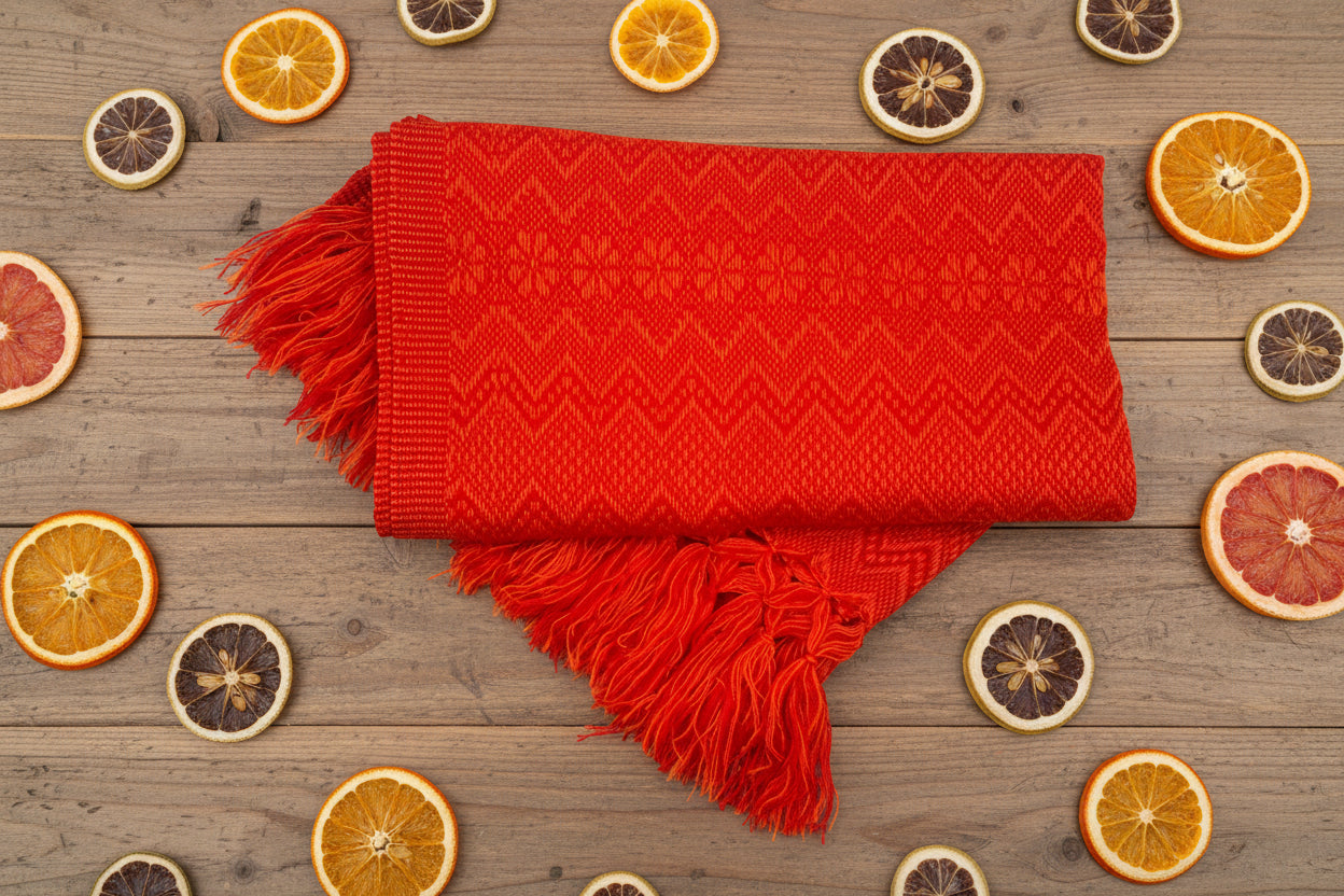 1.9m “Ritmo” Synthetic Mexican Birth Rebozo (6ft 3in) - ZigZag Pattern