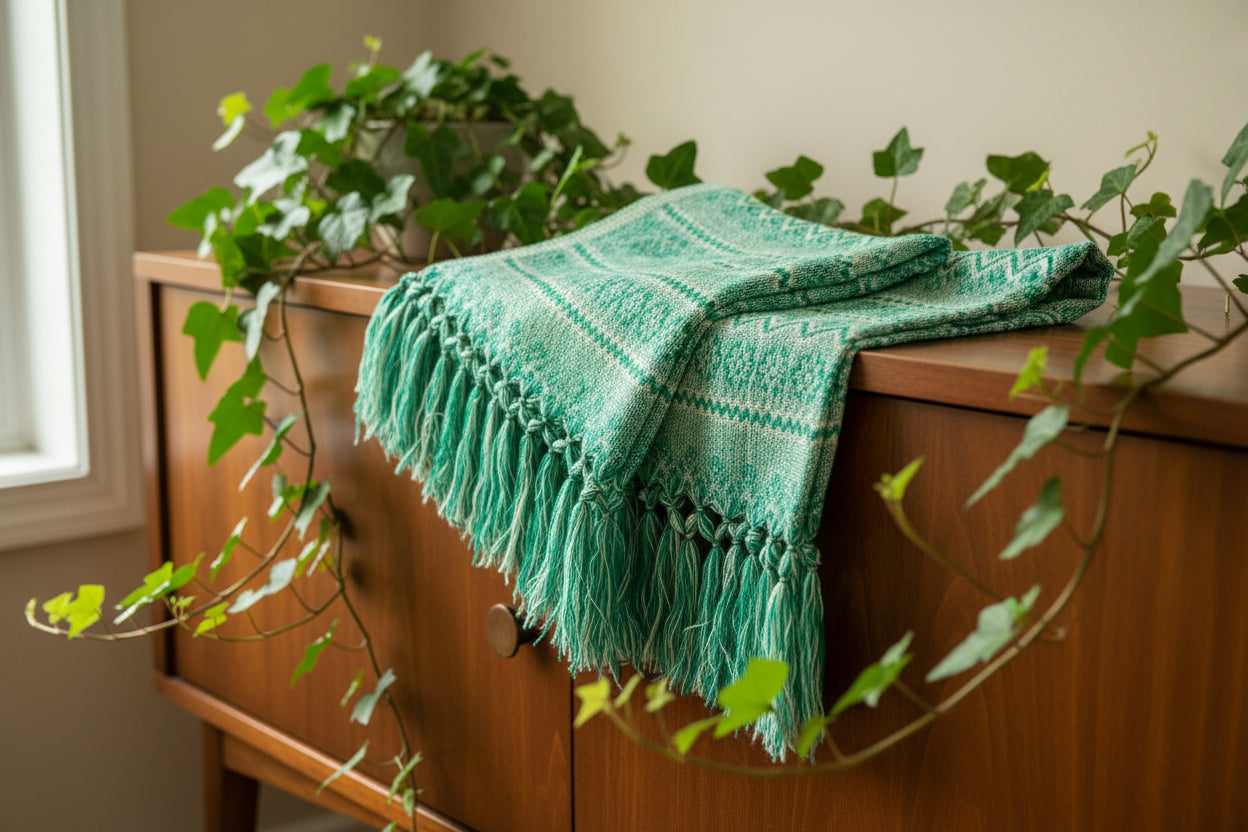 1.9m “Ritmo” Synthetic Mexican Birth Rebozo (6ft 3in) - ZigZag Pattern