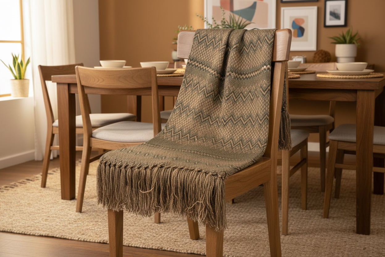 1.9m “Ritmo” Synthetic Mexican Birth Rebozo (6ft 3in) - ZigZag Pattern