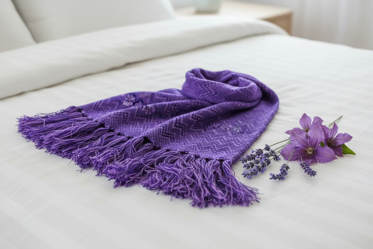 1.9m “Ritmo” Synthetic Mexican Birth Rebozo (6ft 3in) - ZigZag Pattern