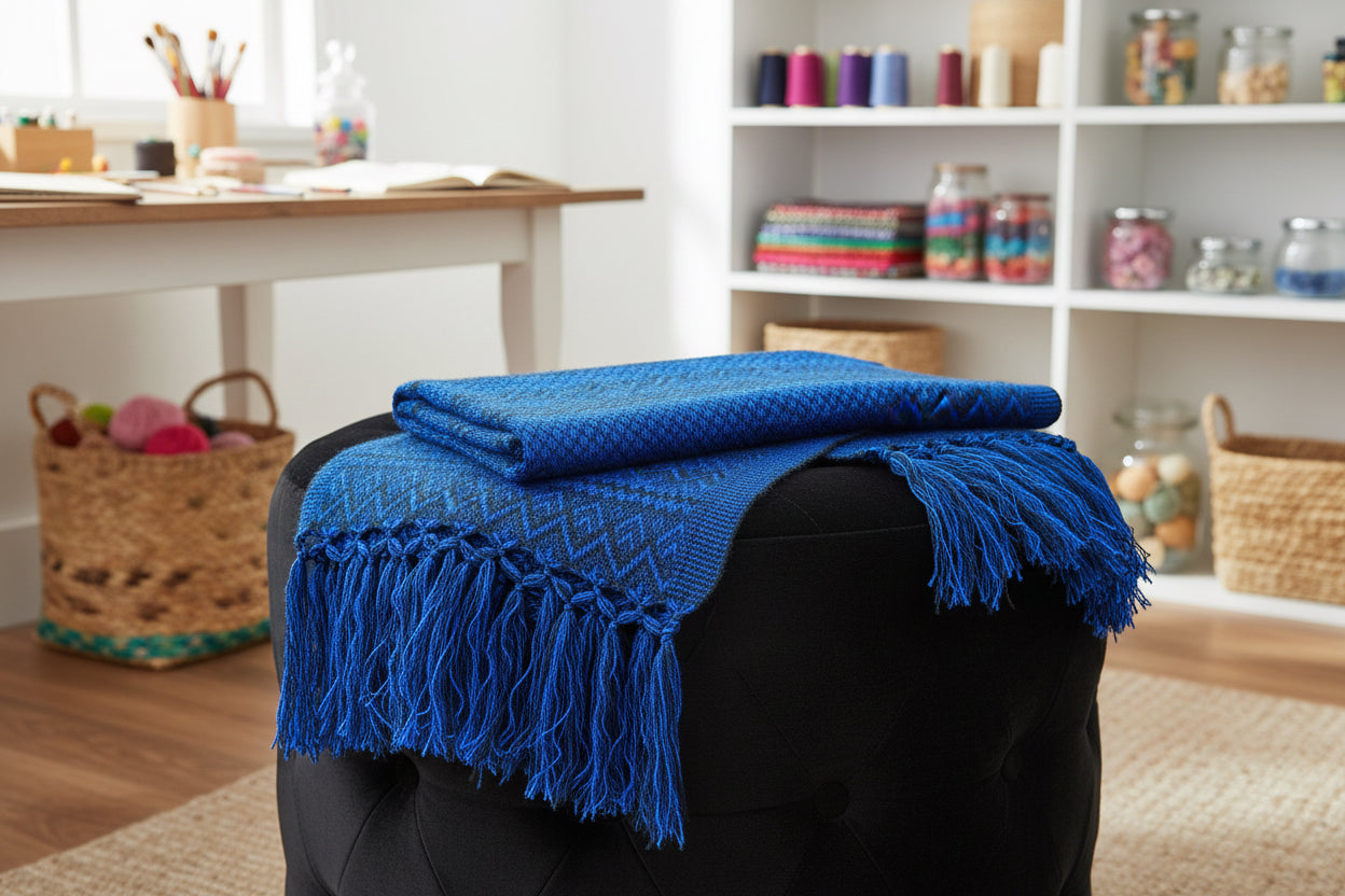1.9m “Ritmo” Synthetic Mexican Birth Rebozo (6ft 3in) - ZigZag Pattern