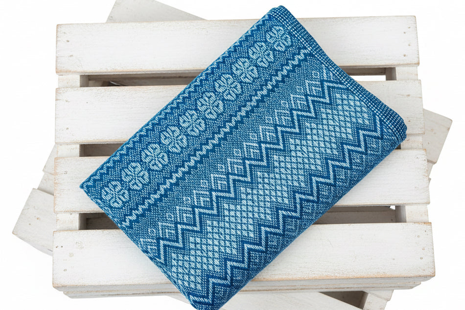 1.9m “Ritmo” Synthetic Mexican Birth Rebozo (6ft 3in) - ZigZag Pattern