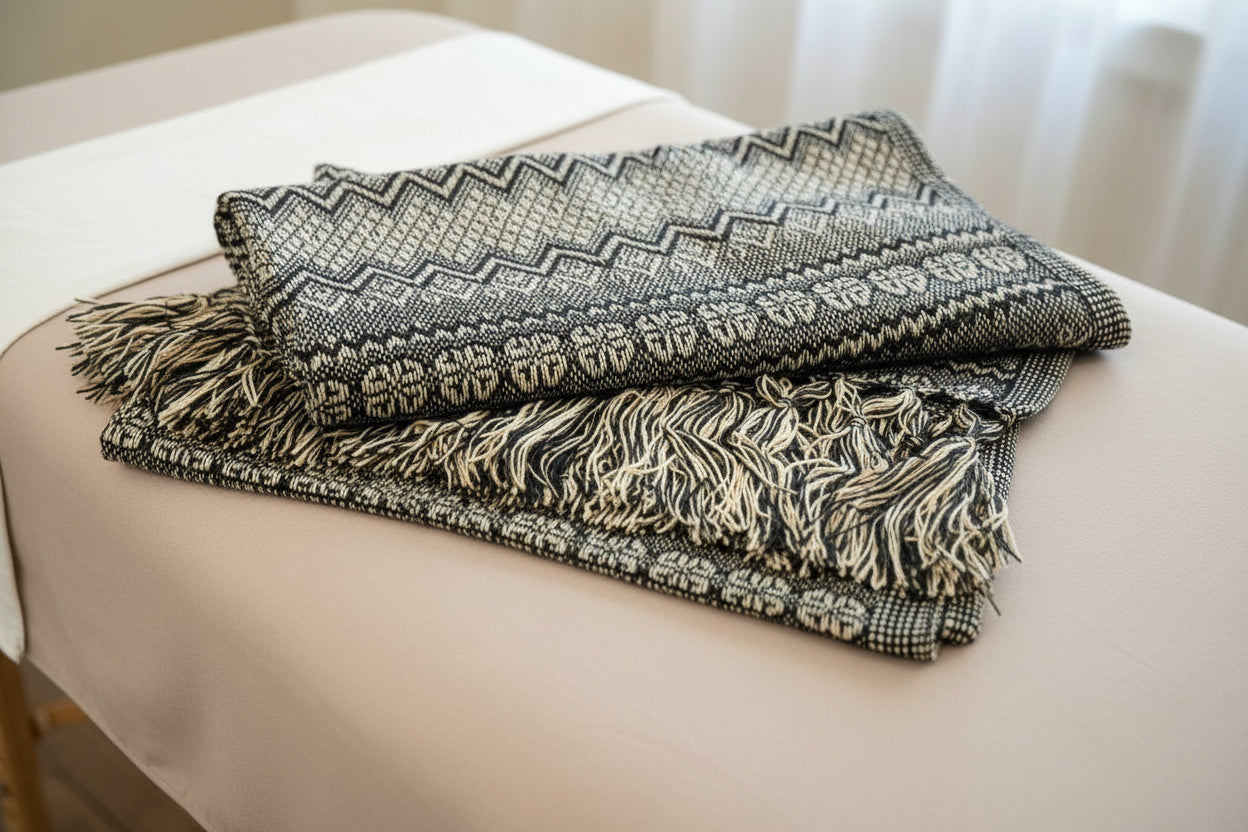 1.9m “Ritmo” Synthetic Mexican Birth Rebozo (6ft 3in) - ZigZag Pattern