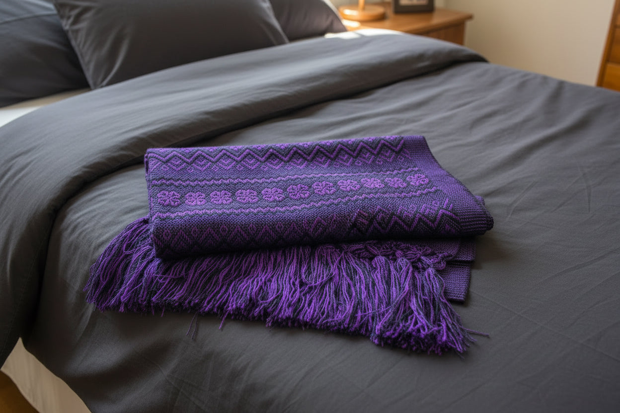 1.9m “Ritmo” Synthetic Mexican Birth Rebozo (6ft 3in) - ZigZag Pattern