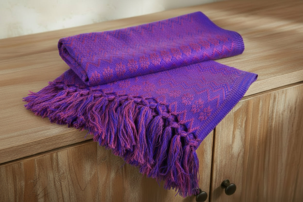 1.9m “Ritmo” Synthetic Mexican Birth Rebozo (6ft 3in) - ZigZag Pattern