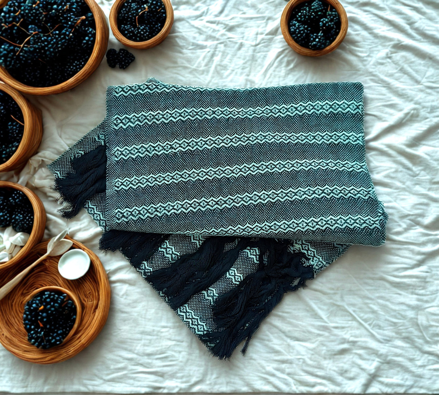 2.0m “Herencia” Cotton Mexican Birth Rebozo (6ft 6in)