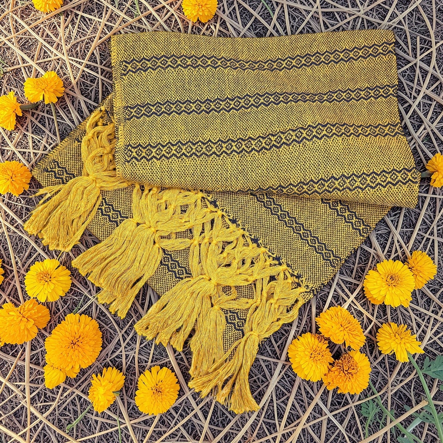 2.0m “Herencia” Cotton Mexican Birth Rebozo (6ft 6in)
