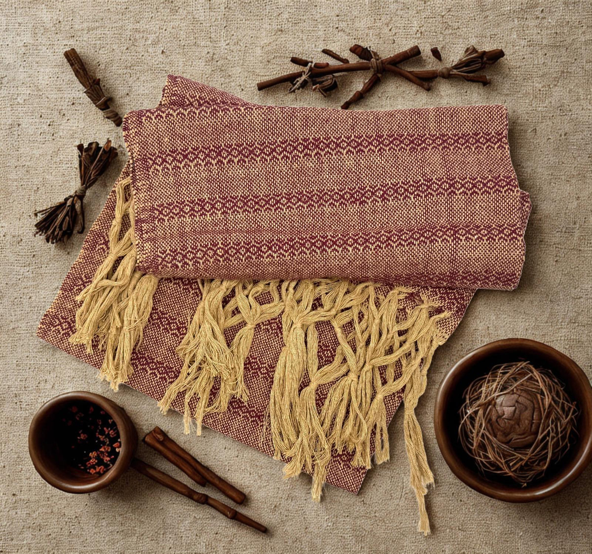 2.0m “Herencia” Cotton Mexican Birth Rebozo (6ft 6in)