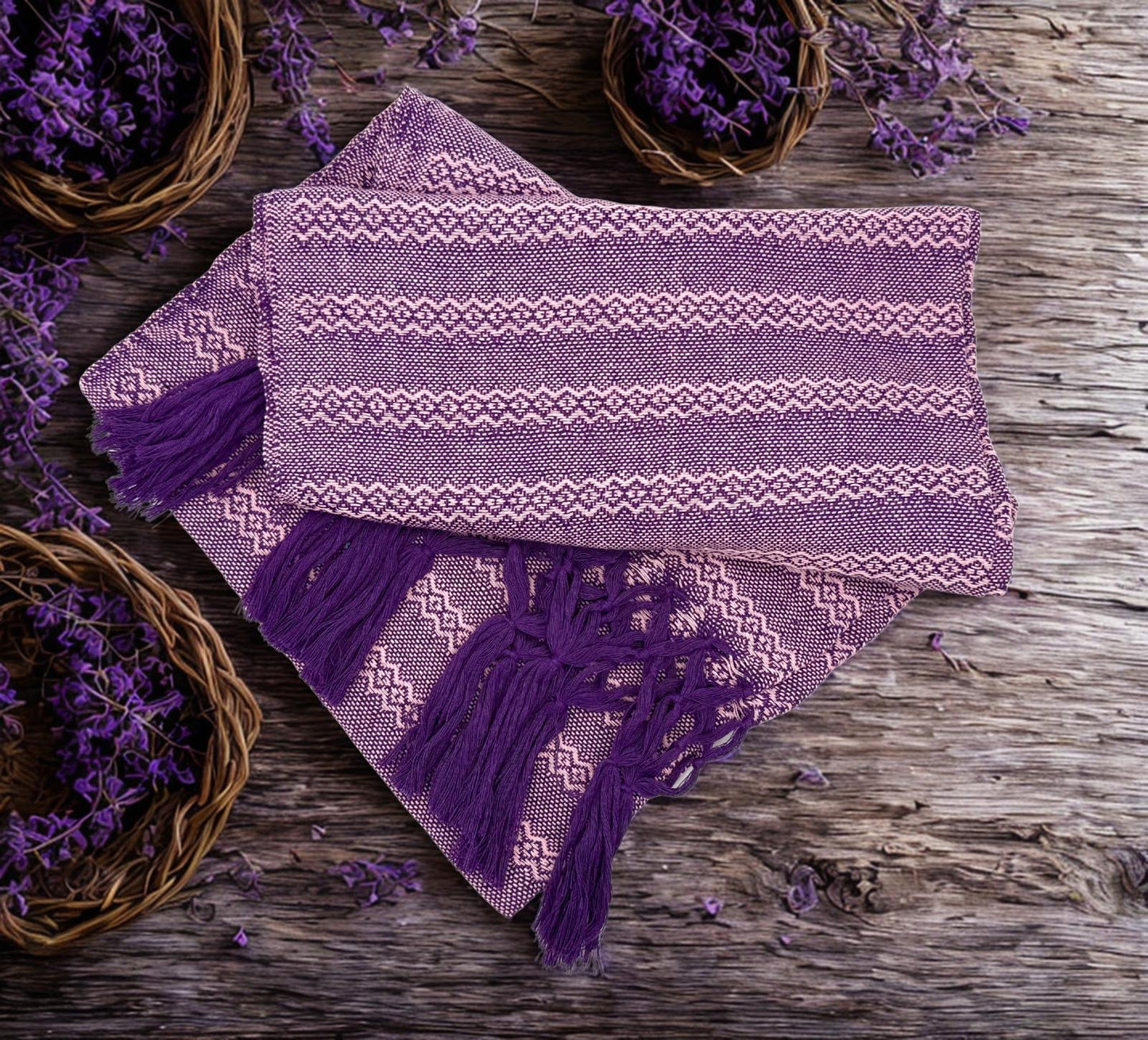 2.0m “Herencia” Cotton Mexican Birth Rebozo (6ft 6in)