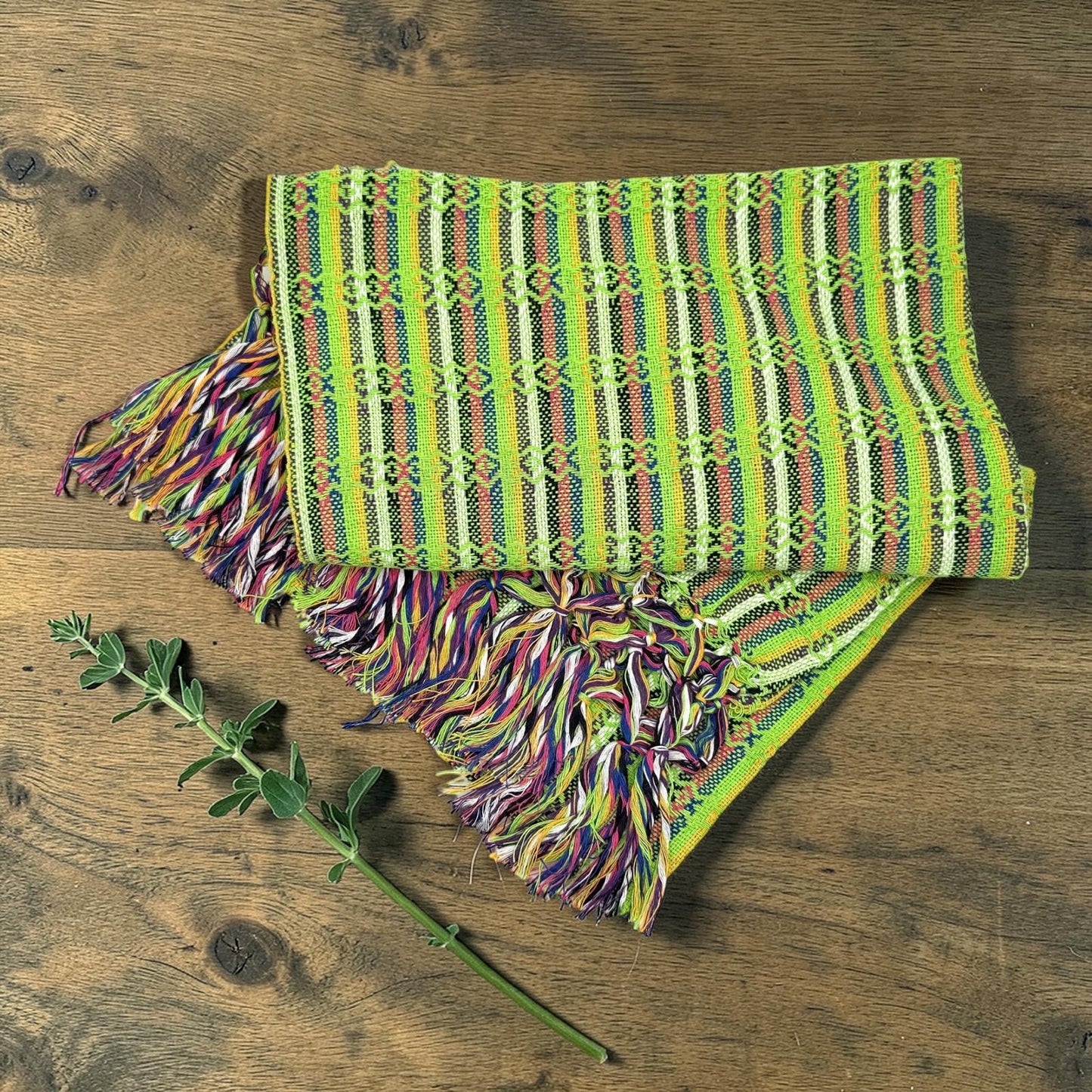 2.0m “Herencia” Striped Cotton Mexican Birth Rebozo (6ft 6in)