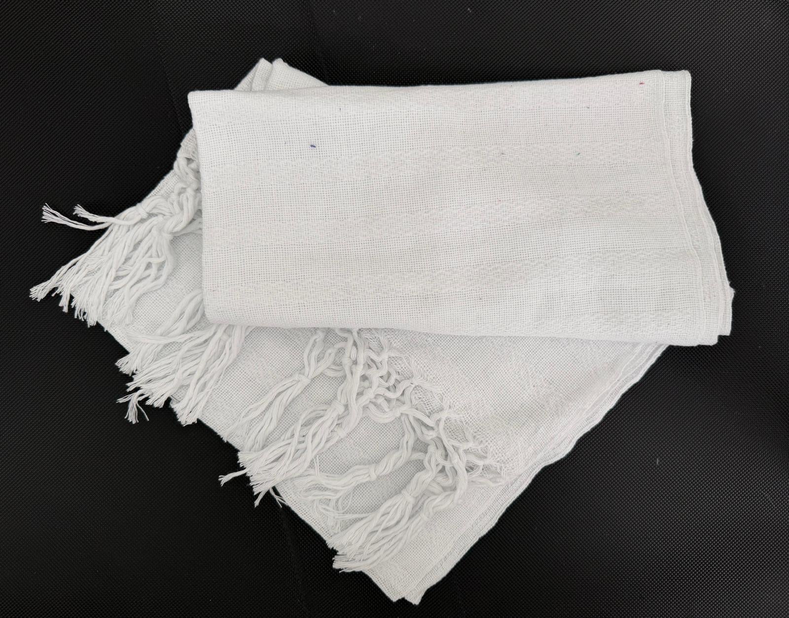 2.0m “Herencia” White Cotton Mexican Birth Rebozo (6ft 6in)