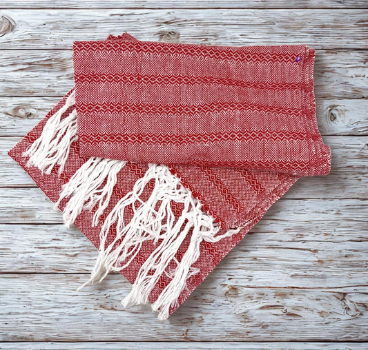 2.0m “Herencia” White Cotton Mexican Birth Rebozo (6ft 6in)