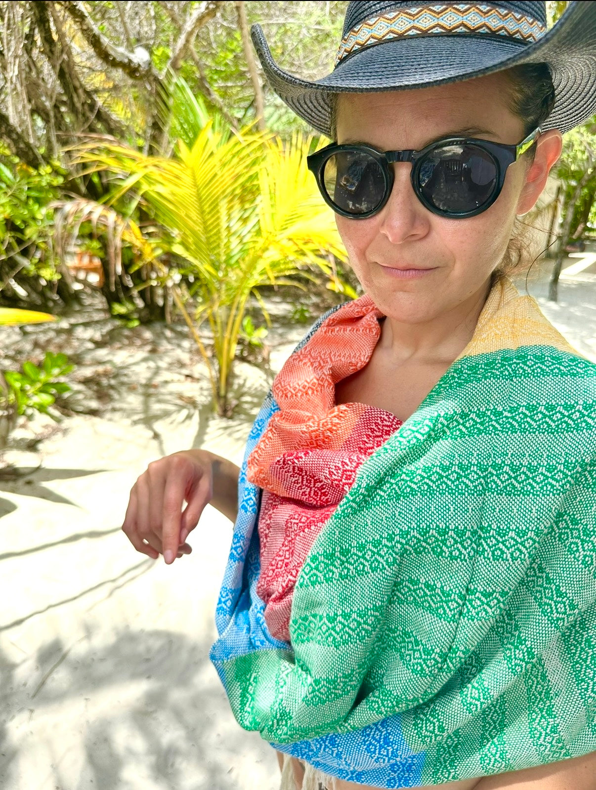 2.5m “Clasico” Chakra Premium Cotton Mexican Birth Rebozo (8ft 2in)