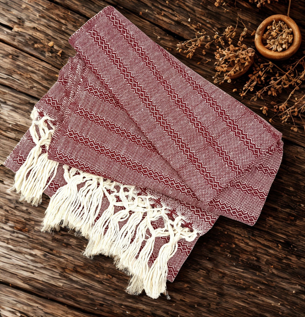 3.0m “Herencia” White Cotton Mexican Birth Rebozo (9ft 10in)