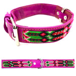 50cm Hand Made Embroidered Leather Mexican Dog Collar S (40-44cm neck)