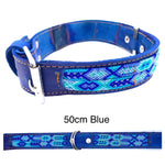 50cm Hand Made Embroidered Leather Mexican Dog Collar S (40-44cm neck)