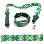 Handgefertigtes mexikanisches Hundehalsband aus besticktem Leder S (40-44cm)