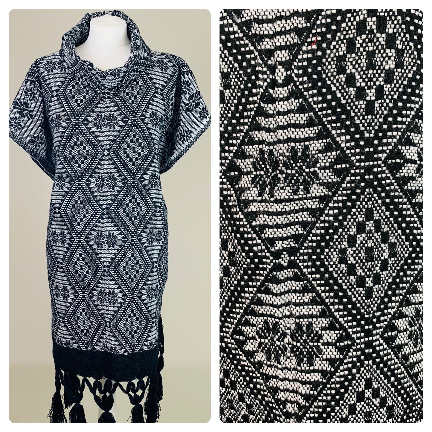 70% OFF - Aztec Design Mexican Poncho