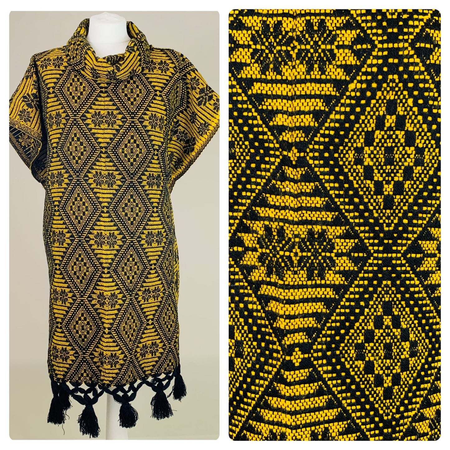 70% OFF - Aztec Design Mexican Poncho