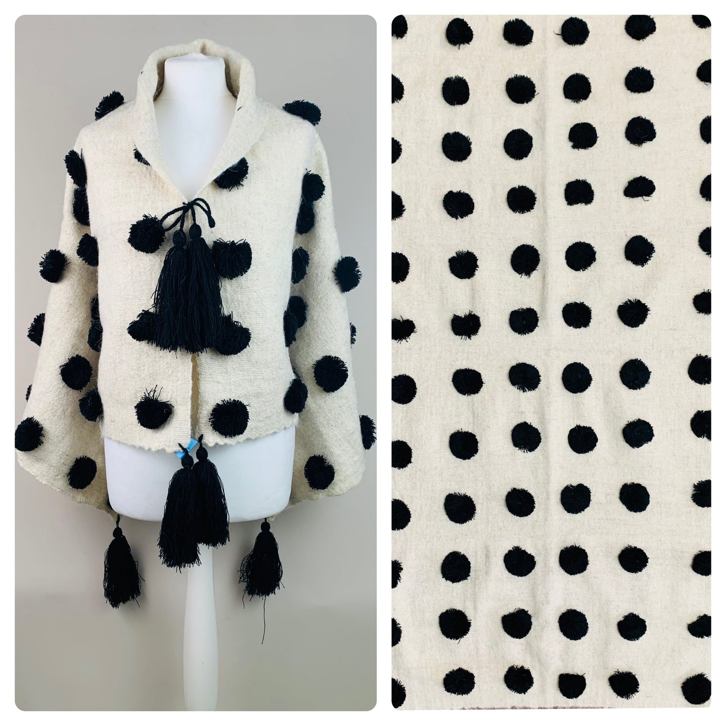 75% OFF - Vintage 100% Wool Mexican Poncho