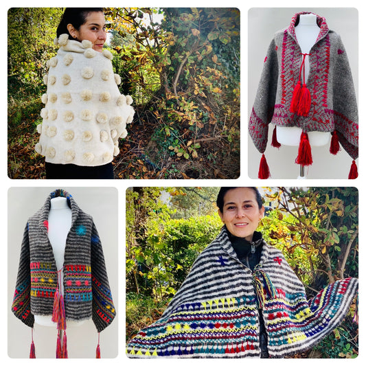 75% OFF - Vintage 100% Wool Mexican Poncho