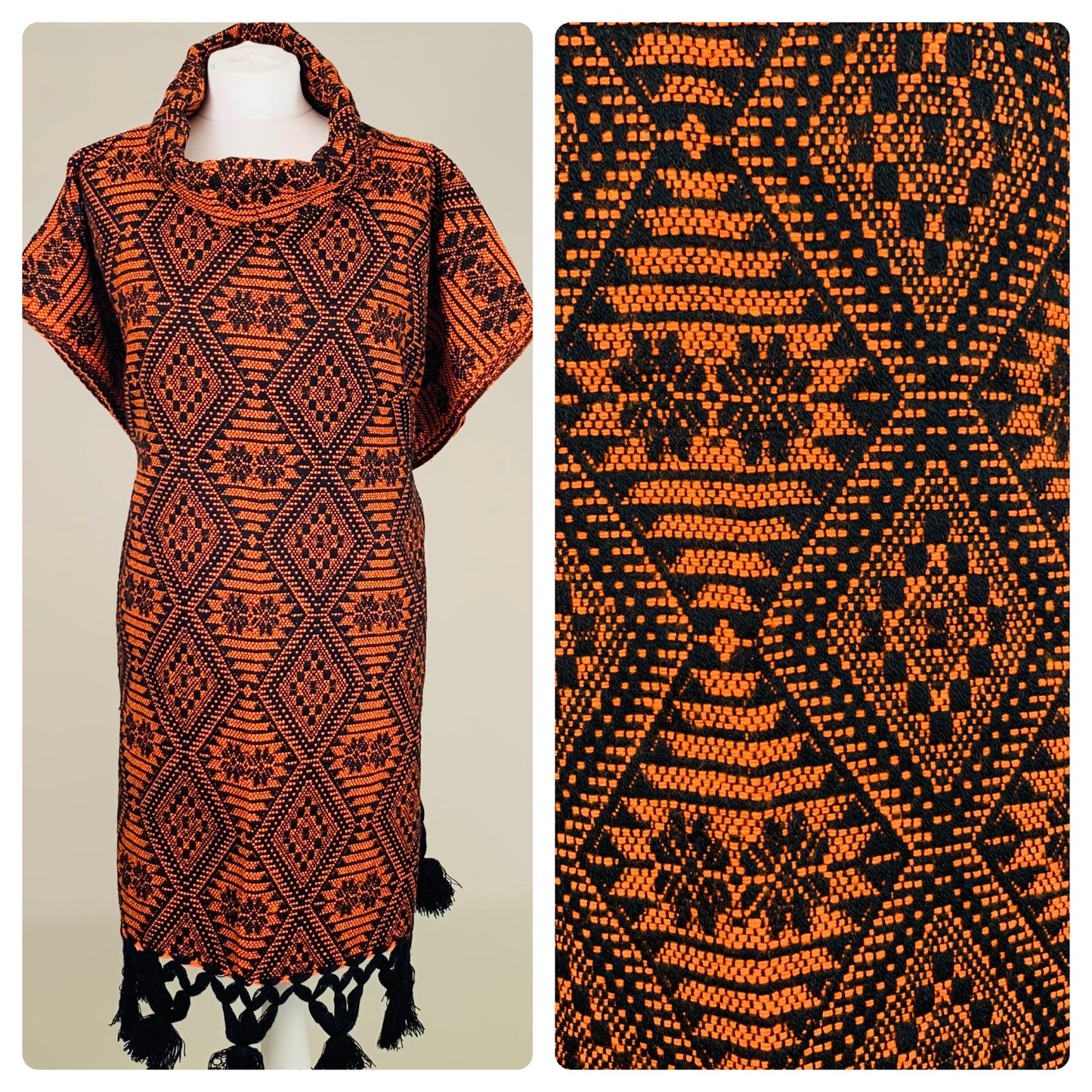 75% OFF - Vintage Mexican Poncho
