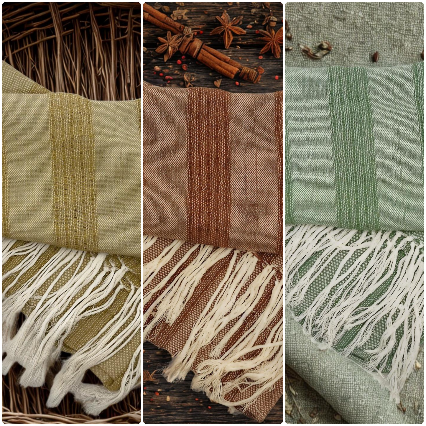 Brisa 1.9m (6ft 3in) 100% Light Cotton Mexican Rebozo (190cm x 69cm)