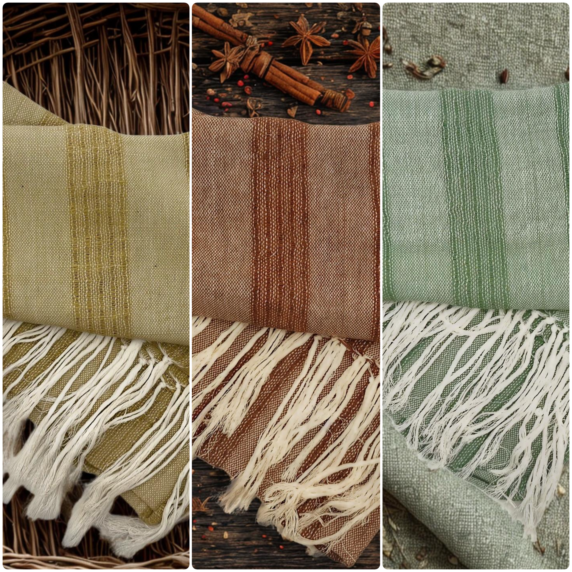 Brisa 1.9m (6ft 3in) 100% Light Cotton Mexican Rebozo (190cm x 69cm)