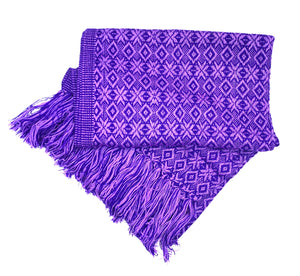 Diamond Pattern Classic Artisanal Mexican Rebozo Shawl (195cmx67cm)