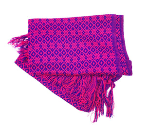 Diamond Pattern Classic Artisanal Mexican Rebozo Shawl (195cmx67cm)