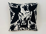 Housse de Coussin Otomi Exquise Brodée à la Main - Noir (45x45cm)
