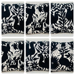 Housse de Coussin Otomi Exquise Brodée à la Main - Noir (45x45cm)