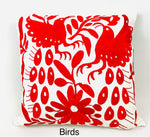 Exquisite Hand Embroidered Otomi Cushion Cover - Red (45x45cm)