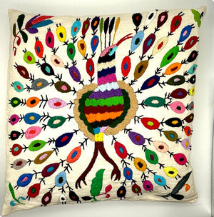 Exquisite Hand Embroidered Otomi Cushion Covers - Multicoloured (45x45cm)