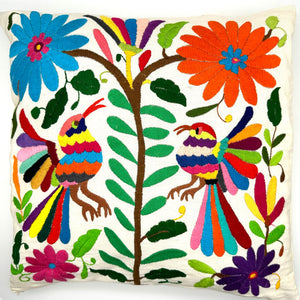 Exquisite Hand Embroidered Otomi Cushion Covers - Multicoloured (45x45cm)