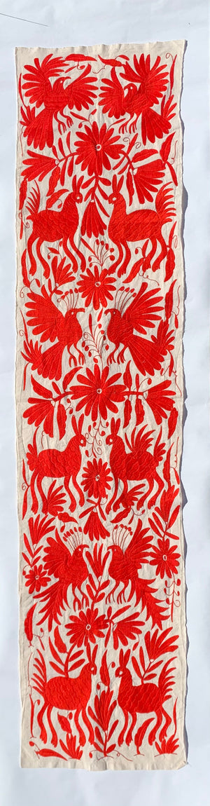 Exquisite handbestickte Otomi-Tischläufer (195 x 45 cm)