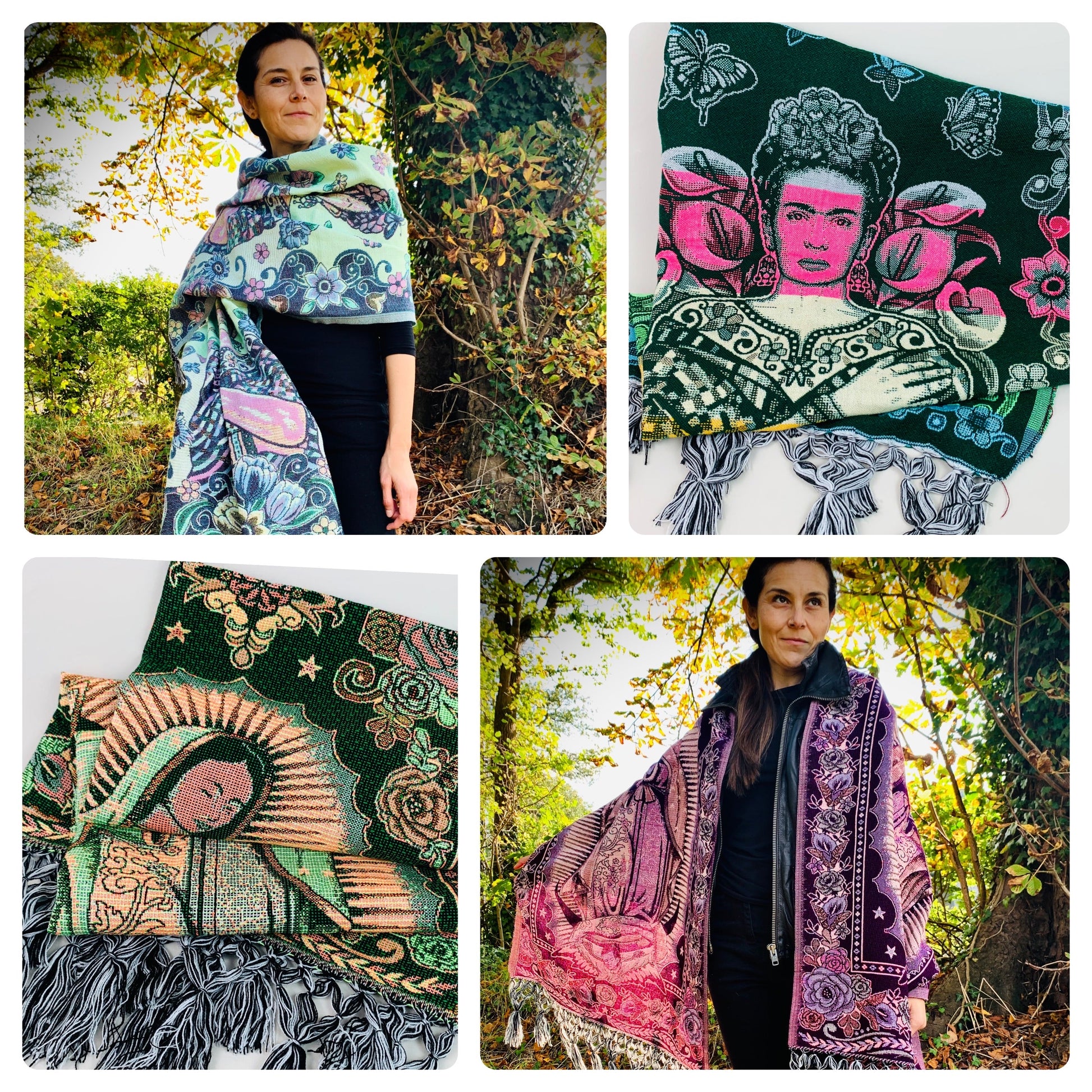 Frida/Maria Mexican Fashion Rebozo Shawl (200cm x 72cm)